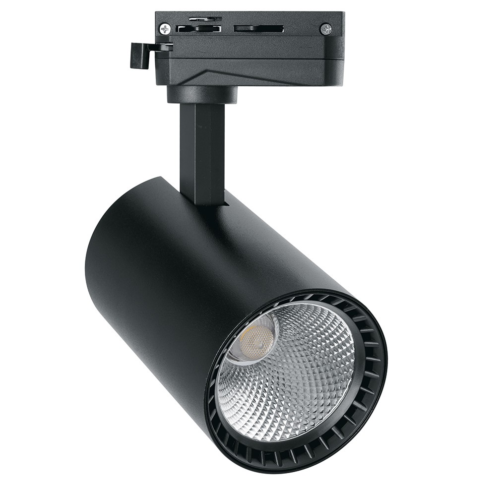 Трековые светодиодные светильники Светодиодный светильник Feron AL102 трековый на шинопровод 12W 4000К черный 35 градусов 29647 