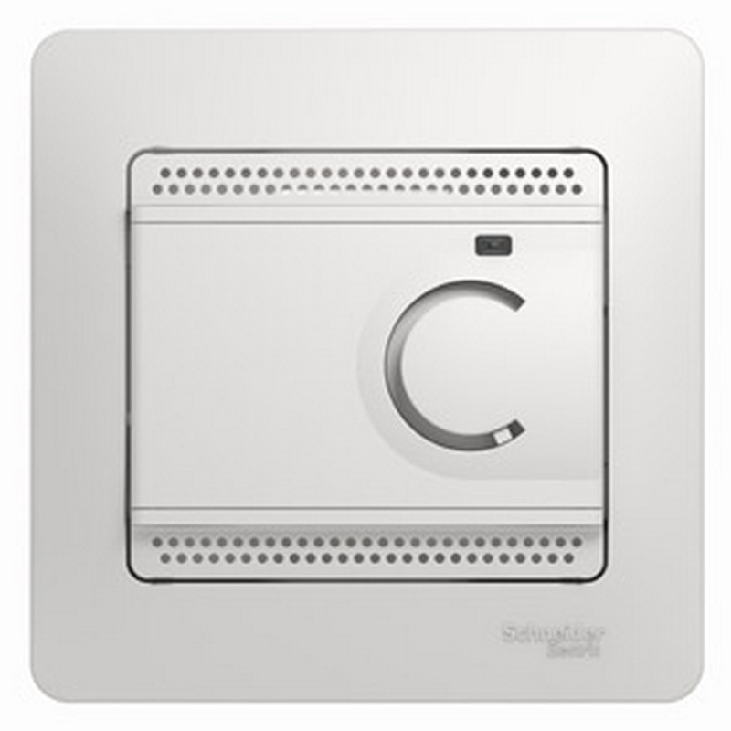 Термостат Systeme Electric Glossa Белый электронный теплого пола с датчиком, 10A  GSL000138