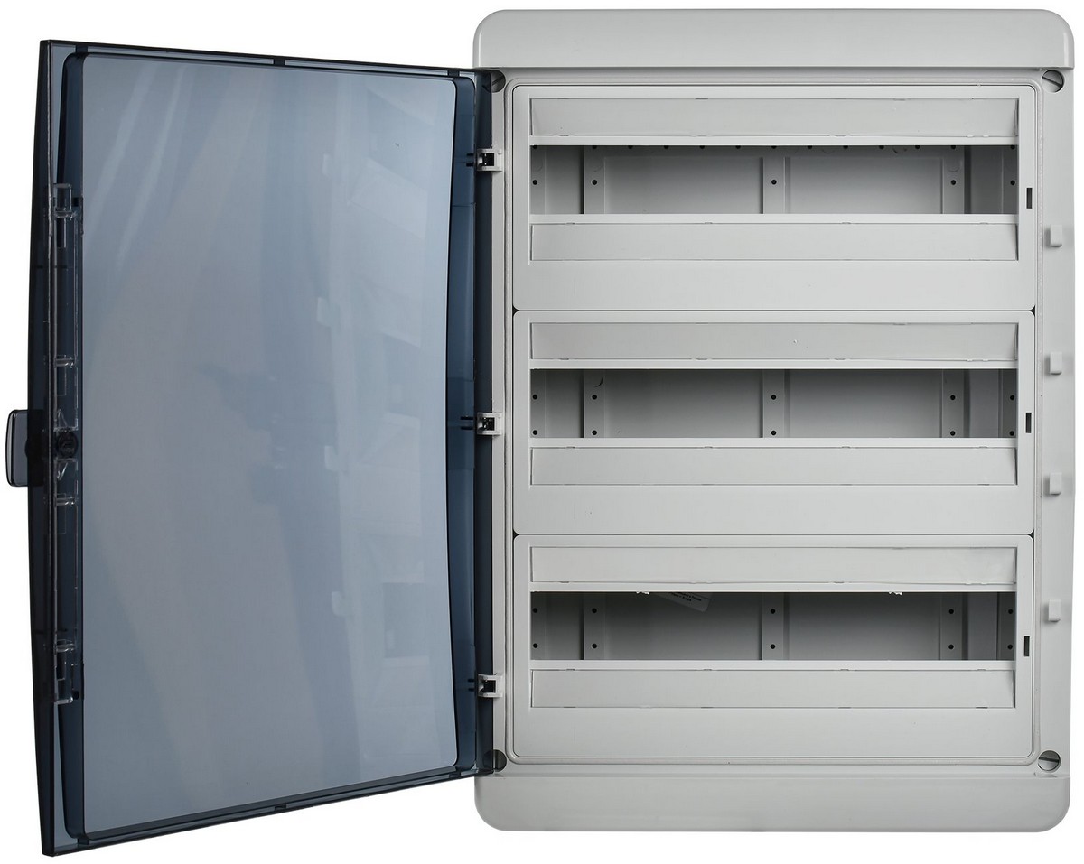 Пластиковые боксы и щиты IEK Корпус пластиковый IEK TEKFOR КМПн-54 IP65 черн. прозр. дверь TF5-KP72-N-54-65-K03-K02