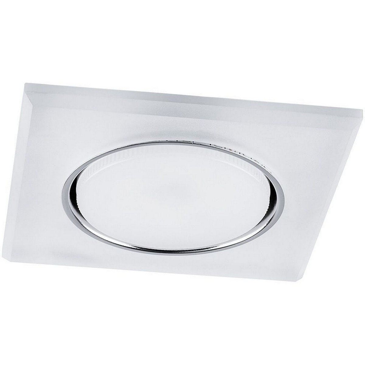 Светильник встраиваемый Feron CD5022 с белой LED подсветкой GX53 белый матовый квадрат 32661