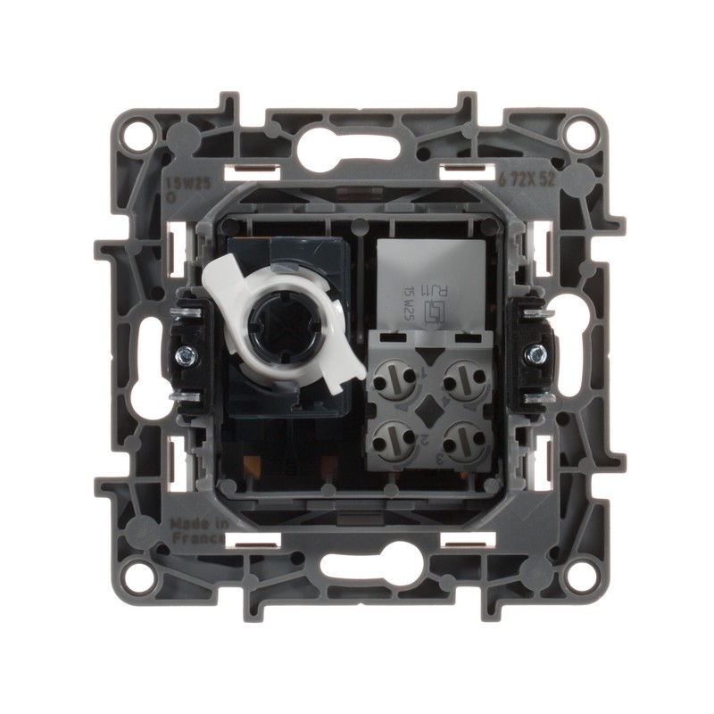 Розетка телефон + компьютер Legrand Etika белый (RJ11+RJ45) 5 кат. UTP 672252