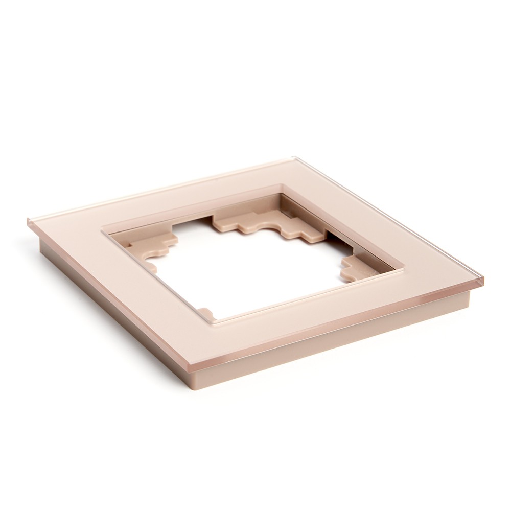 Катрин - Розетки и выключатели Stekker Рамка 1-местная стекло STEKKER GFR00-7001-02 серия Катрин шампань 39527