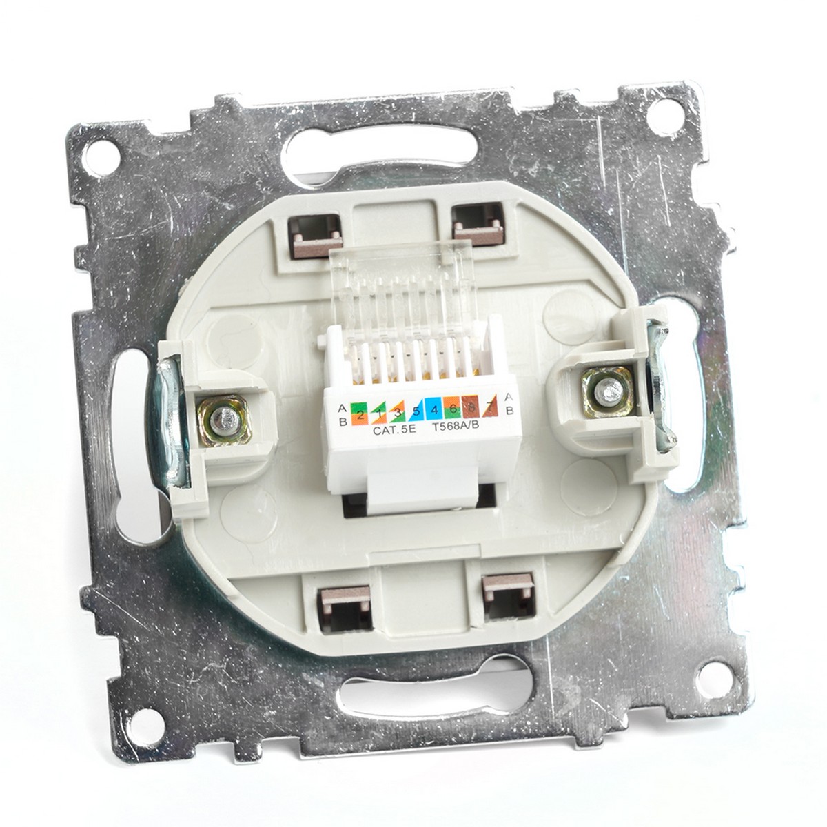 Катрин - Розетки и выключатели Stekker Розетка компьютерная 1-местная RJ-45 STEKKER GLS00-7107-04 Катрин шоколад 49023