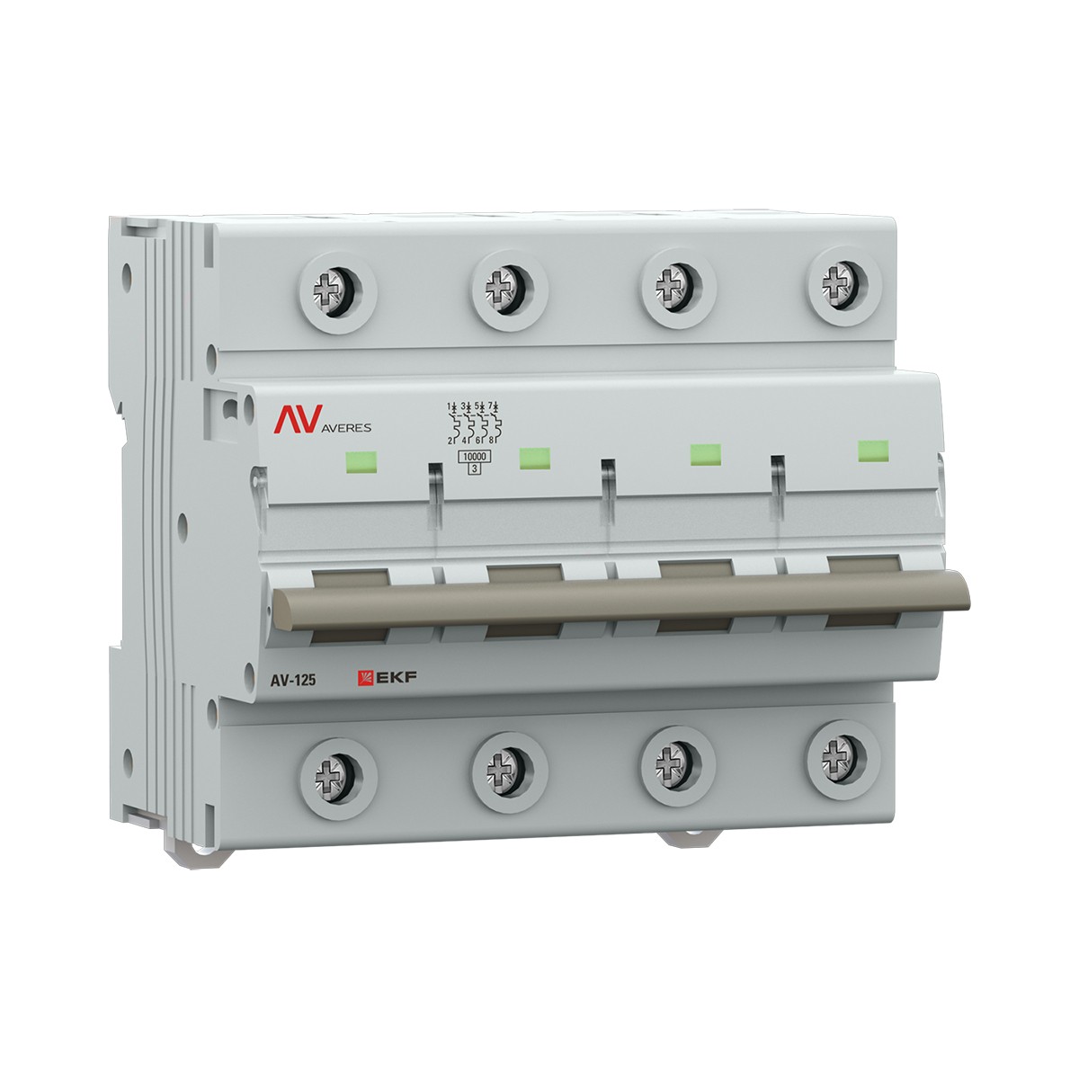 Автоматический выключатель EKF AV-125 4P 100A (C) 10kA AVERES mcb125-4-100C-av