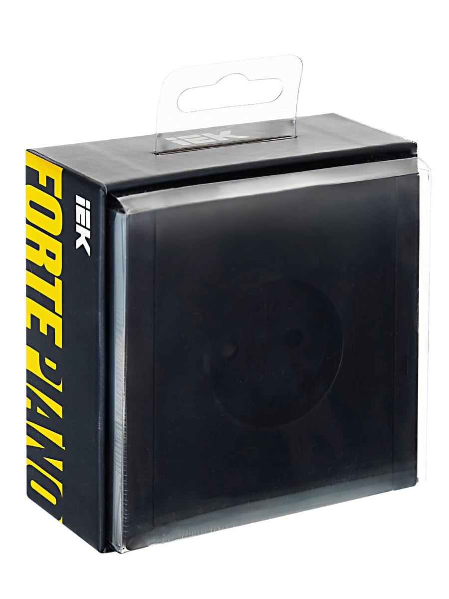 IEK FORTE&PIANO Черный Розетка IEK FORTE&PIANO Черный б/з со шт винтовое крепление 10А FP117