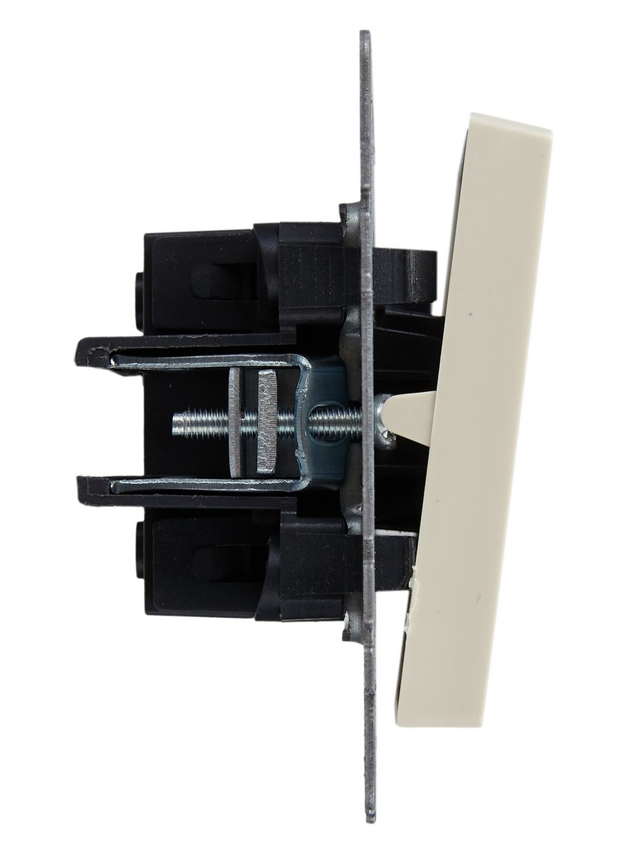 IEK Brite Бежевый Выключатель IEK BRITE 1-клавишный перекрестный 10А ВС10-1-3-БрКр бежевый BR-V13-0-10-K10