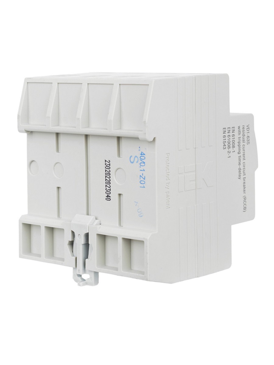 IEK Выключатель дифференциальный IEK KARAT ВД1-63S 4Р 40А 100мА MDV12-4-040-100 