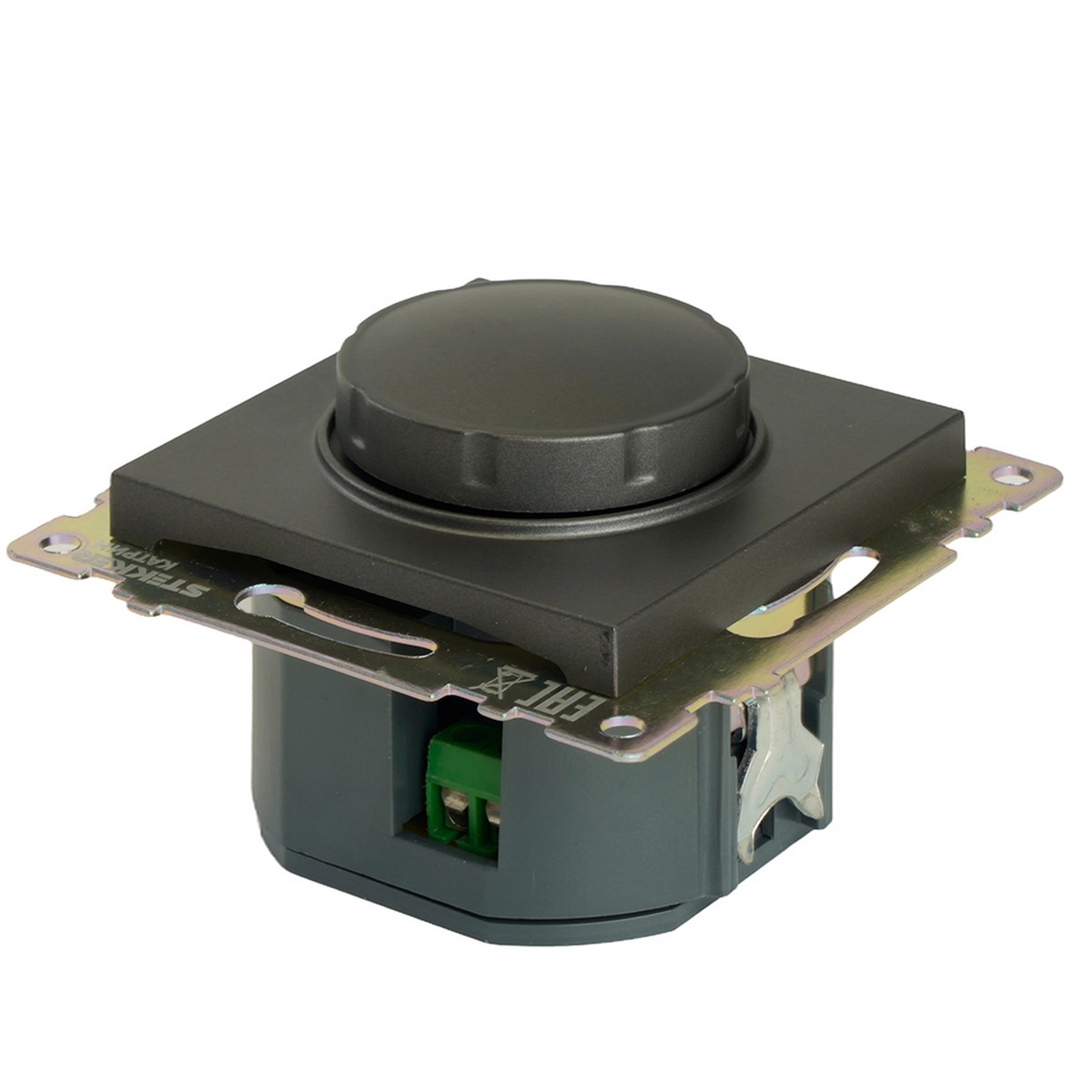 Выключатель диммирующий TRIAC STEKKER GLS10-7106-06 250V 500W Катрин графит  49413