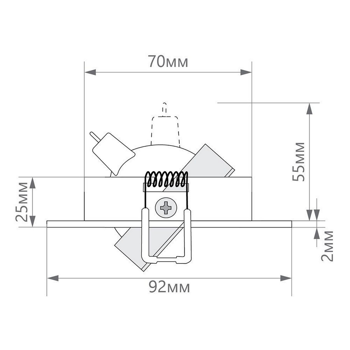 Светильник встраиваемый Feron DL2811 MR16 хром 32645