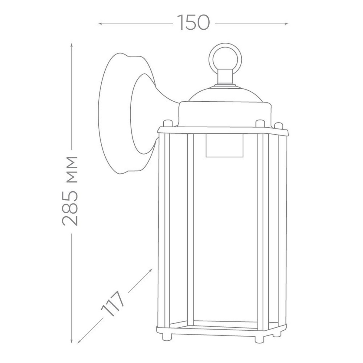Уличные настенные светильники Светильник садово-парковый Feron PL201 на стену вниз 60W E27 230V черный 11600 