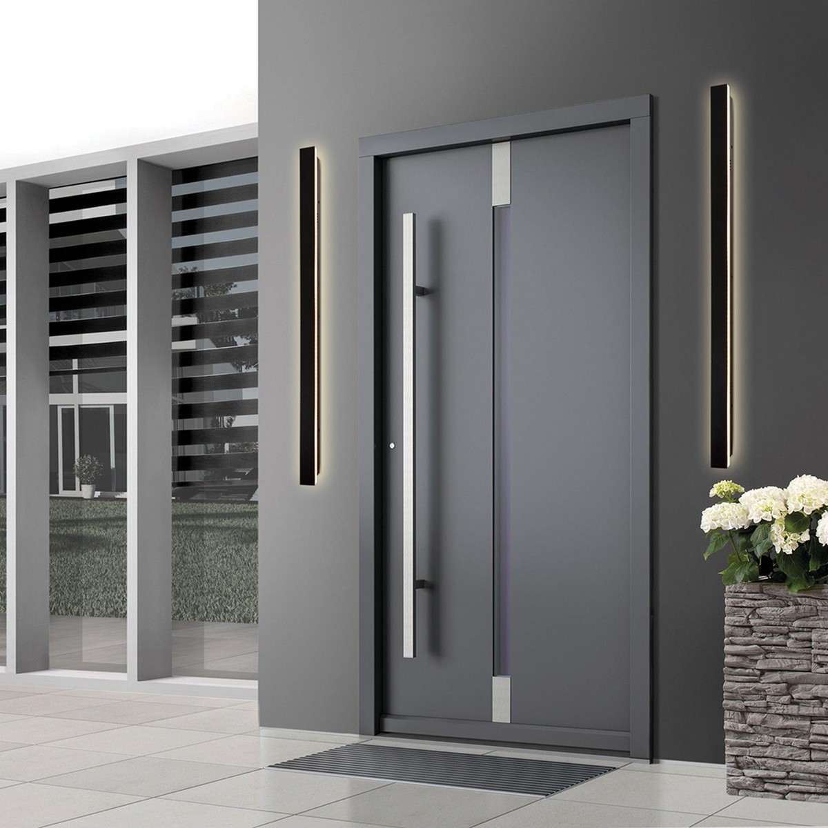 Уличные настенные светильники Светильник уличный светодиодный Feron DH3001 15W 525Lm 3000K черный 48022 