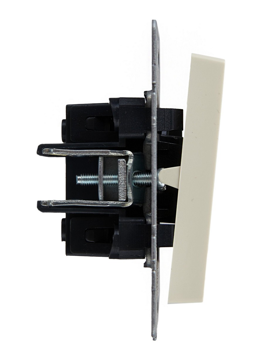 IEK Brite Бежевый Выключатель IEK BRITE 1-клавишный 10А ВС10-1-0-БрКр бежевый BR-V10-0-10-K10