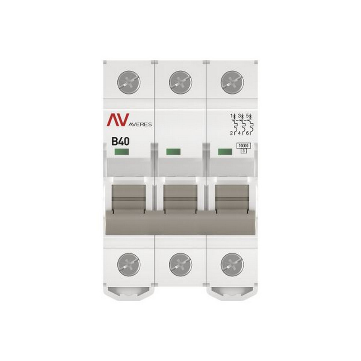 Автоматический выключатель EKF AVERES AV-10 (B) 3P 40А 10kA mcb10-3-40B-av