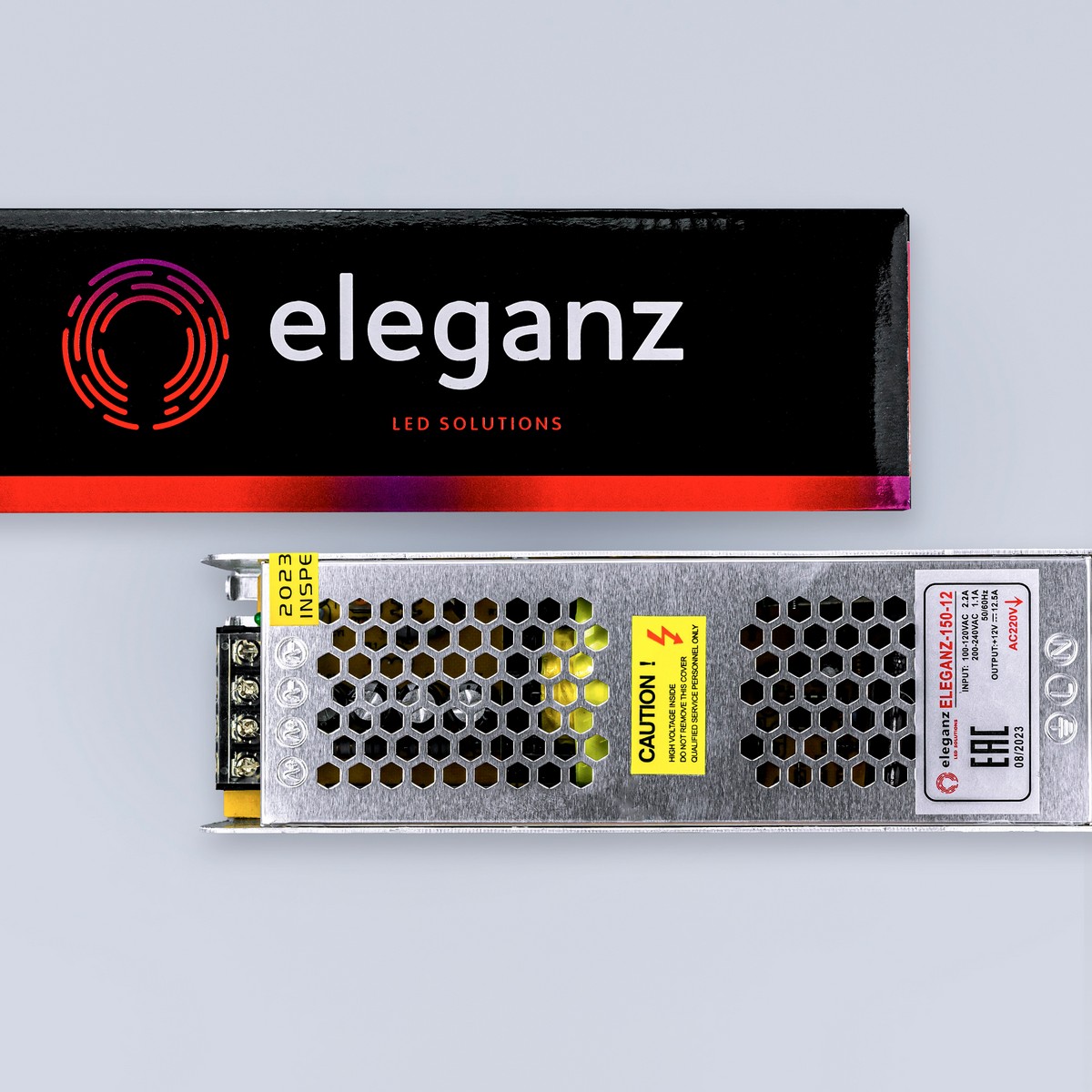 Блоки питания для светодиодной ленты Блок питания для светодиодной ленты Eleganz 12V 150W IP20 узкий 1104 