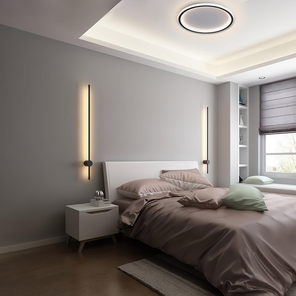 Линейные светодиодные светильники Светильник светодиодный Feron AL171 Lines накладной 20W черный 4000К 48034 