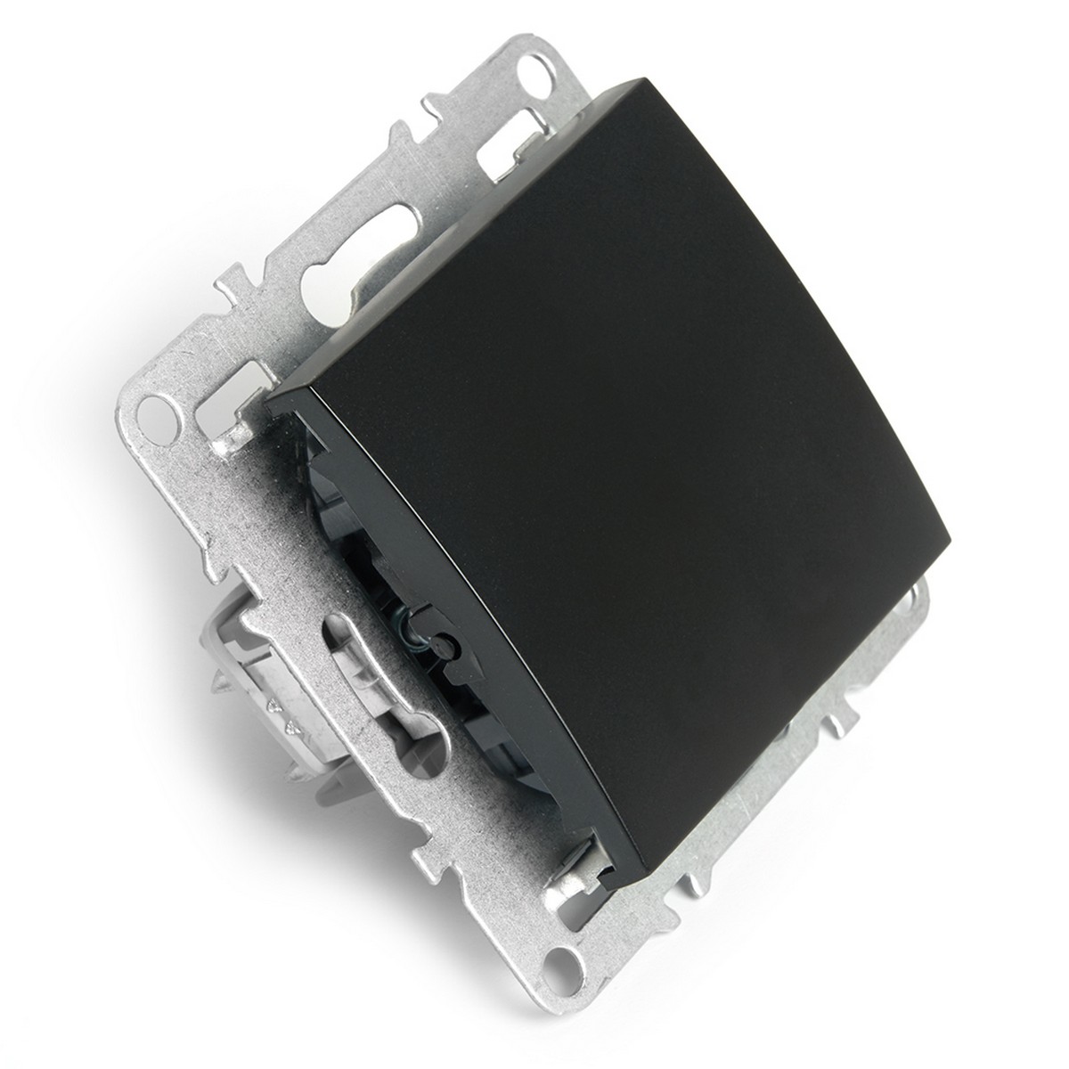 Эрна - Розетки и выключатели Stekker Выключатель 1-клавишный STEKKER PSW10-9103-03 10А Эрна черный 49148