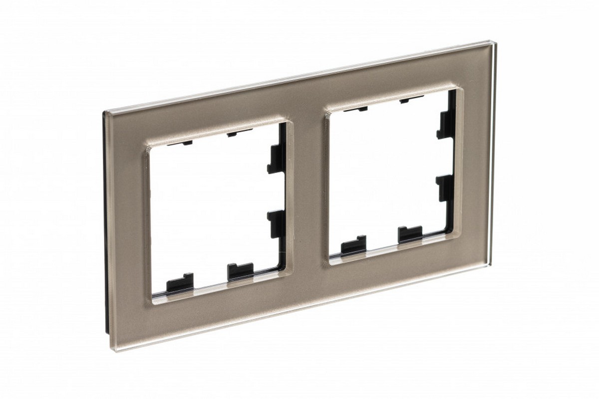 Рамка Systeme Electric AtlasDesign Nature Стекло шампань 2-ая ATN320502