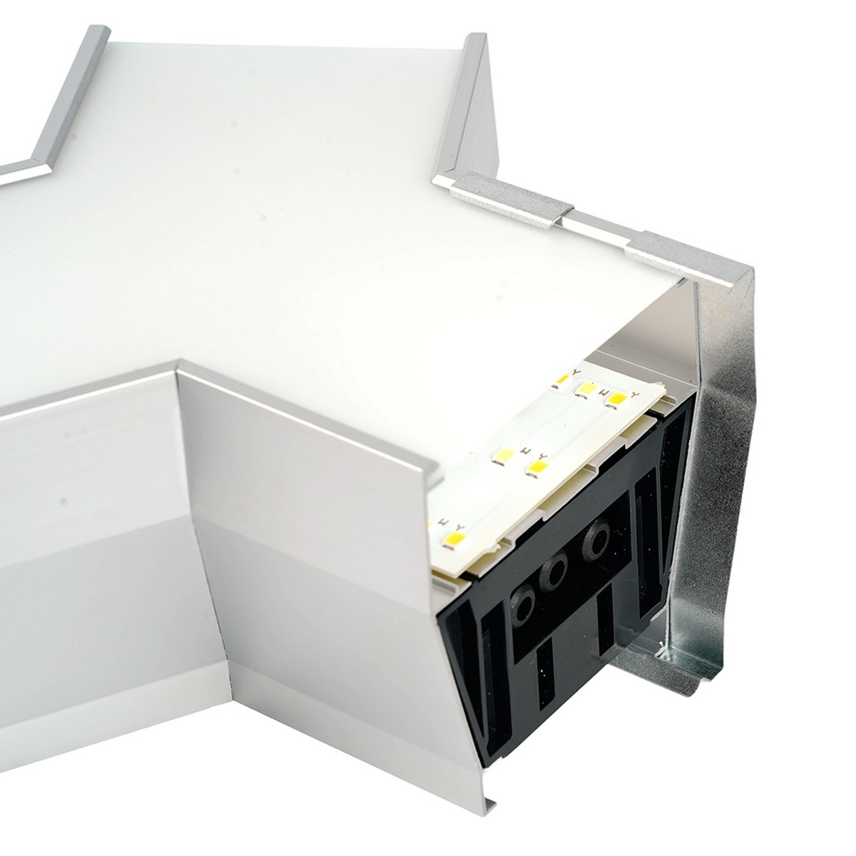 Линейные светодиодные светильники Светильник коннектор Feron AL4036Y 5W 3000К-4000К-6400K Y-образный серебро RetailRay 51873 