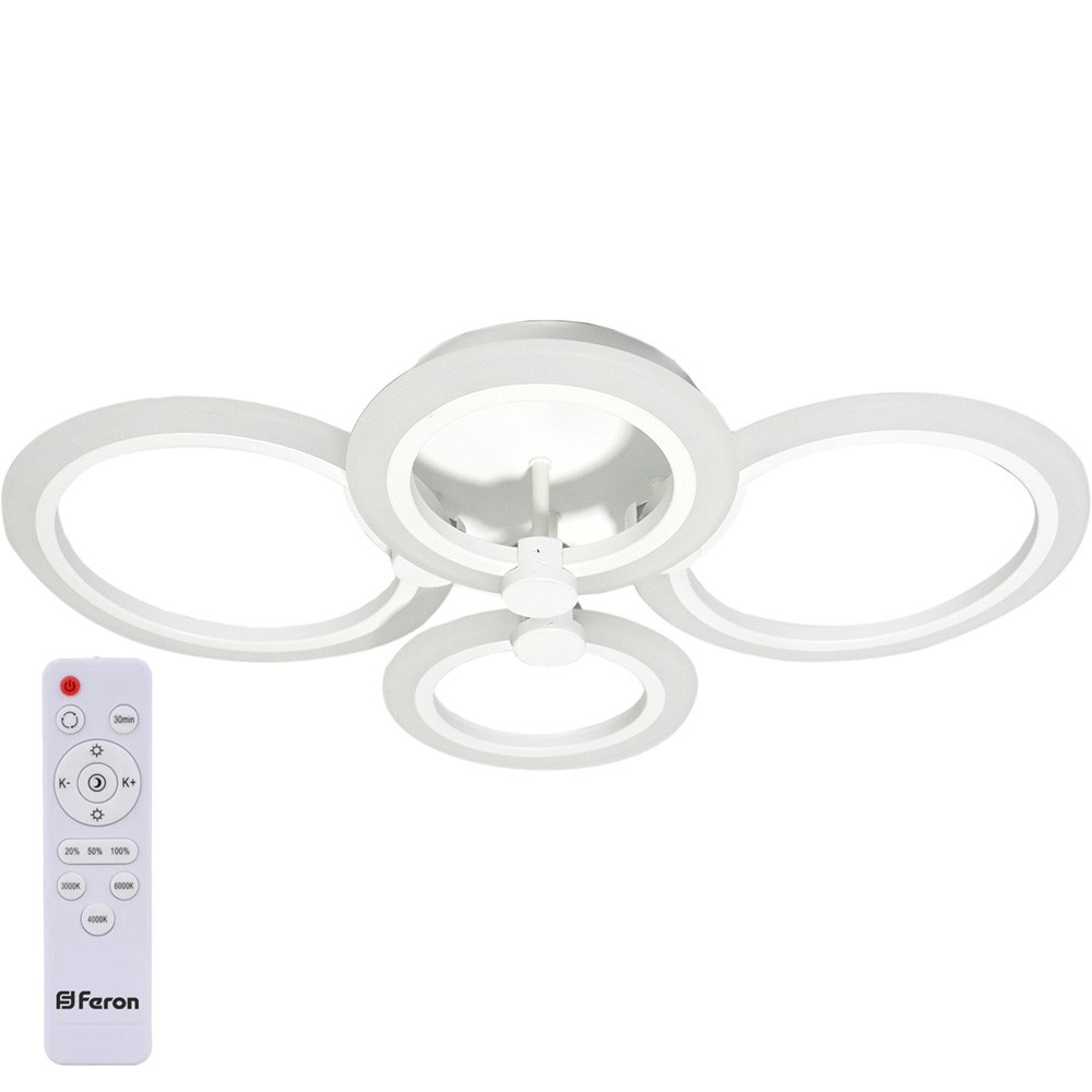 Управляемые светодиодные светильники и люстры Светодиодный управляемый светильник накладной Feron AL5900 72W 3000К-6500K 41669 