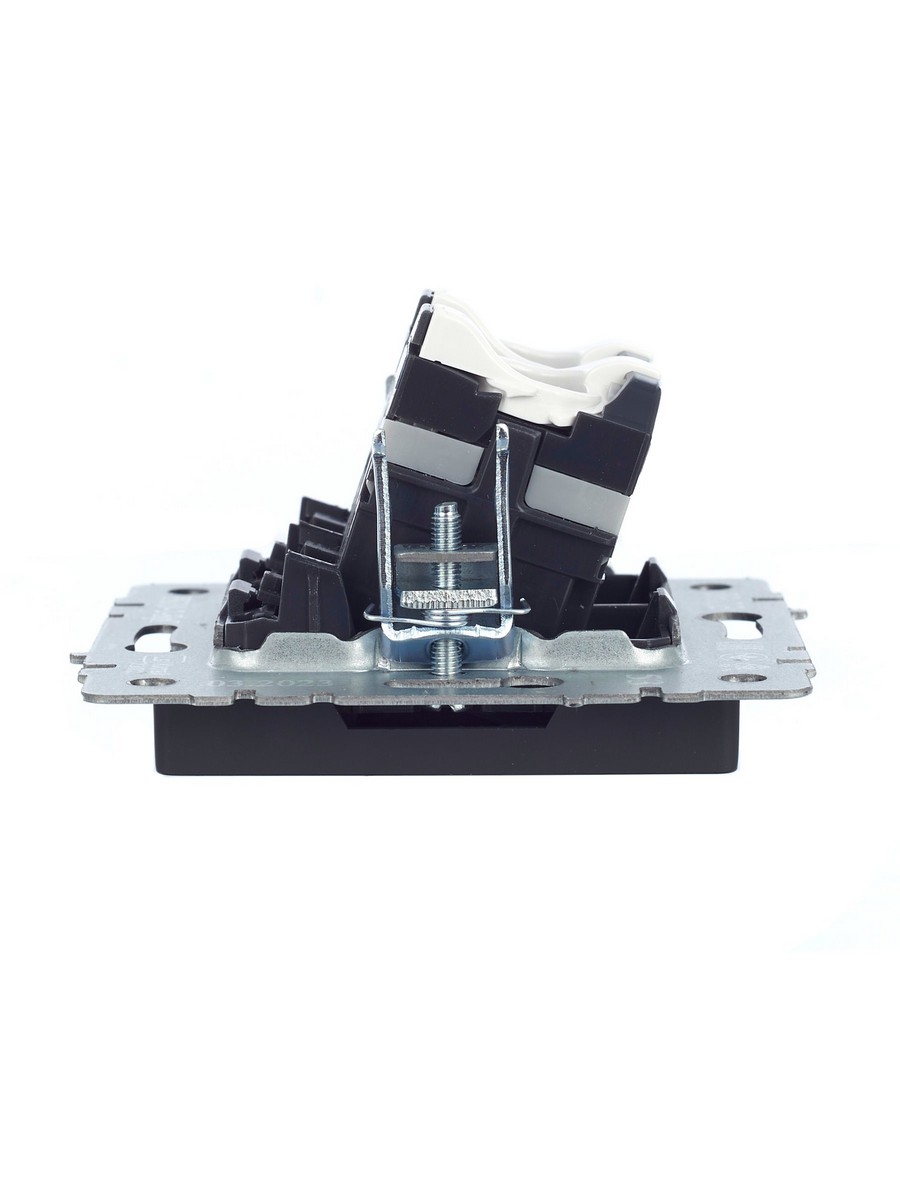 IEK Brite Графит Розетка IEK BRITE компьютерная двойная RJ45 кат.5E РК10-2-БрГ графит BR-K20-1-K53