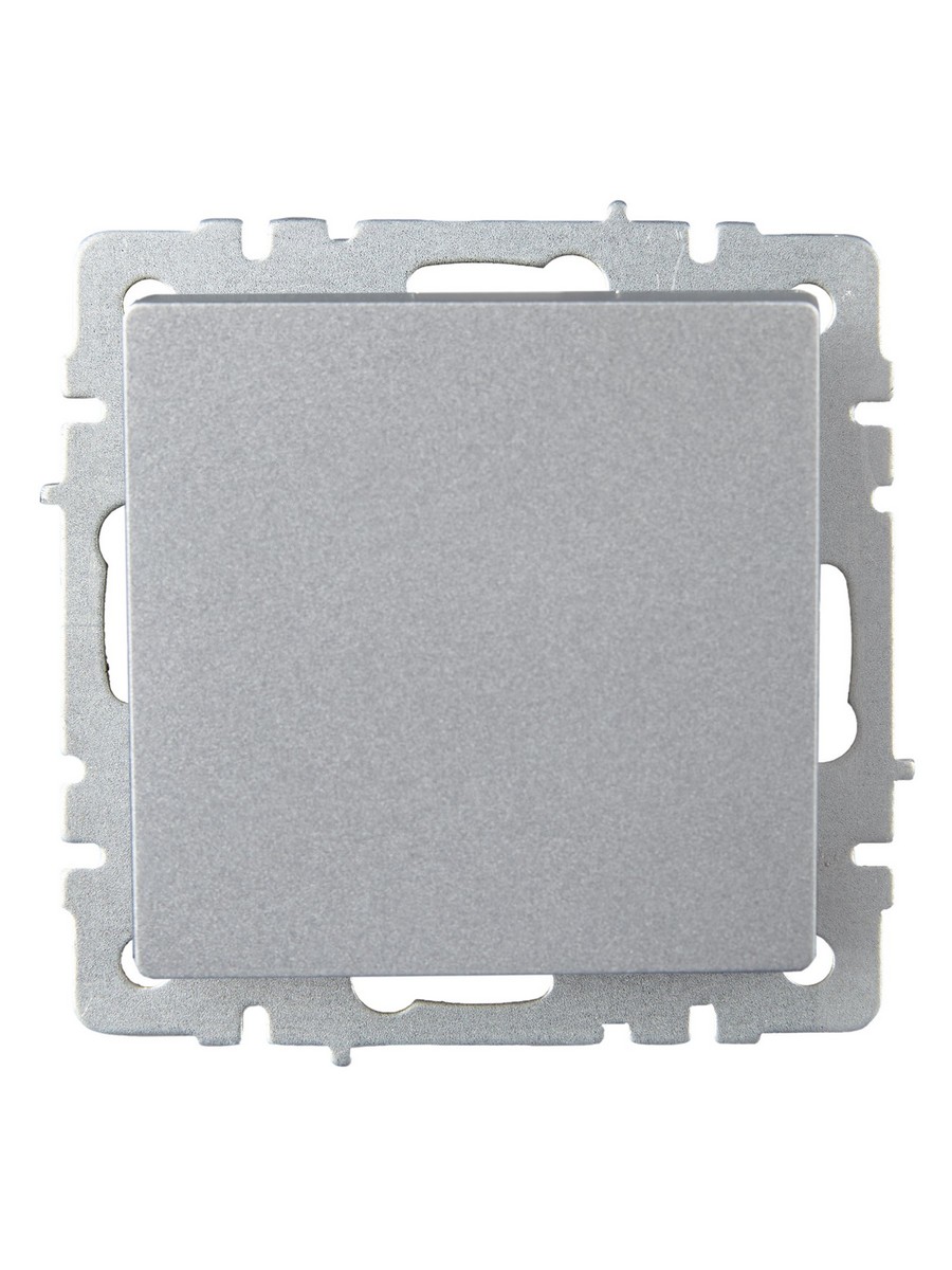 Выключатель IEK BRITE 1-клавишный проходной 10А ВС10-1-6-БрА алюминий BR-V12-0-10-K47