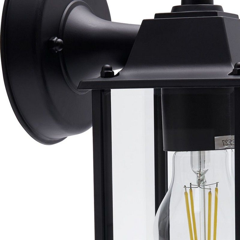 Уличные настенные светильники Светильник садово-парковый Feron PL201 на стену вниз 60W E27 230V черный 11600 