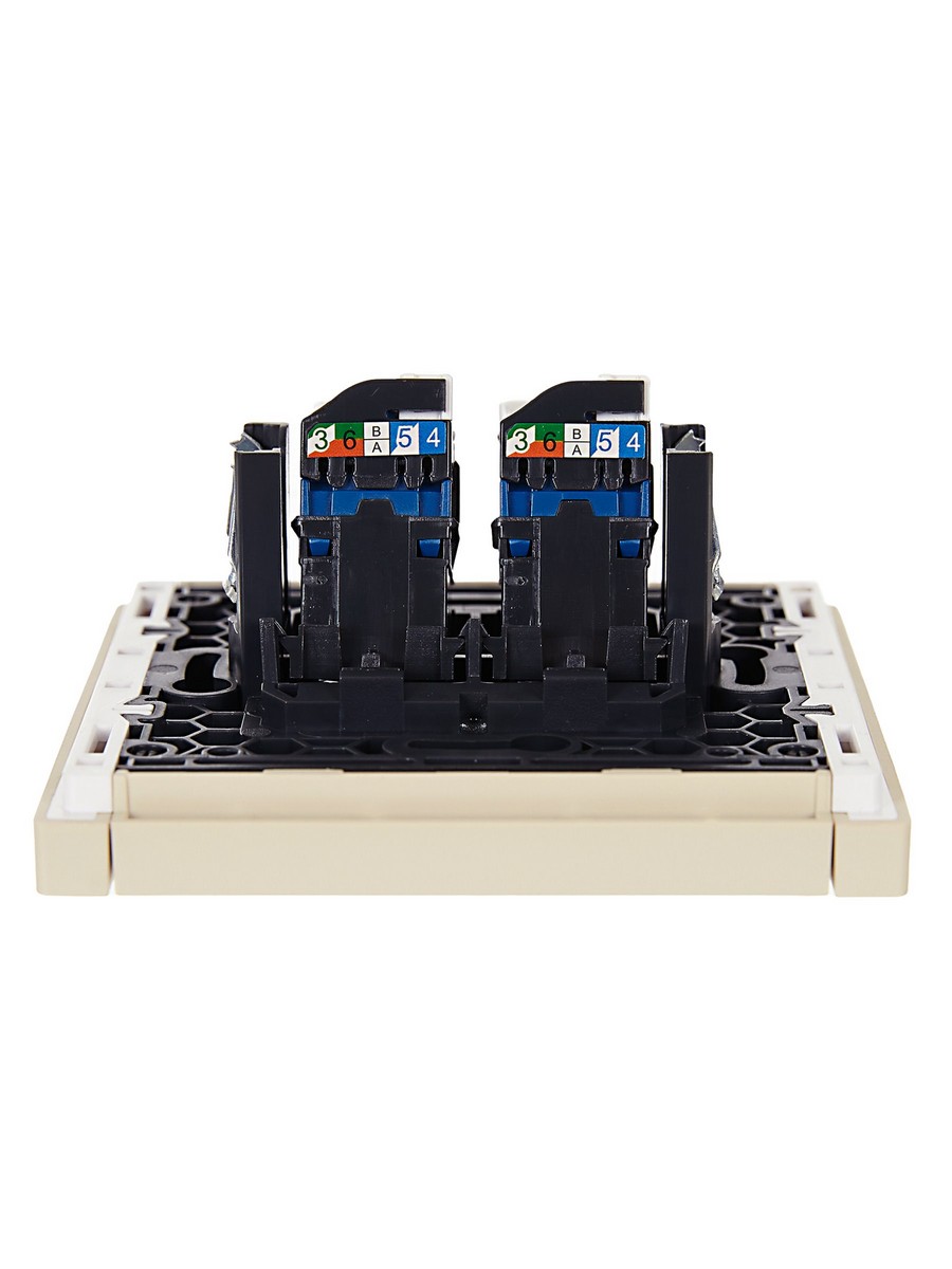 Розетка IEK FORTE&PIANO Ваниль комп. 2-ая RJ45 кат.6 FP434