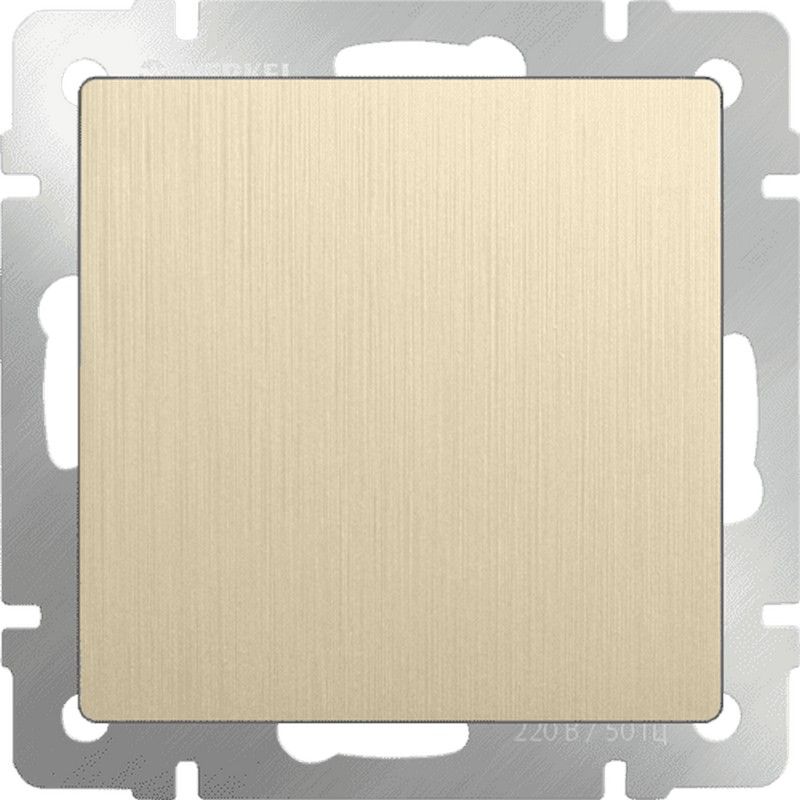 Werkel Шампань рифленный механизмы Выключатель Werkel одноклавишный  (шампань рифленый) W1110010