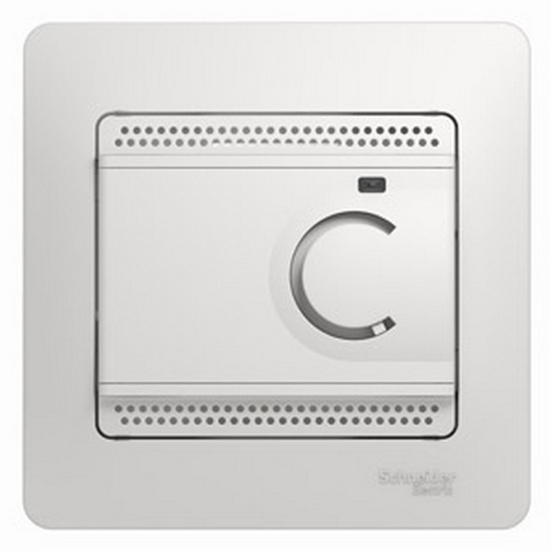 Термостат Systeme Electric Glossa Белый электронный теплого пола с датчиком, 10A  GSL000138