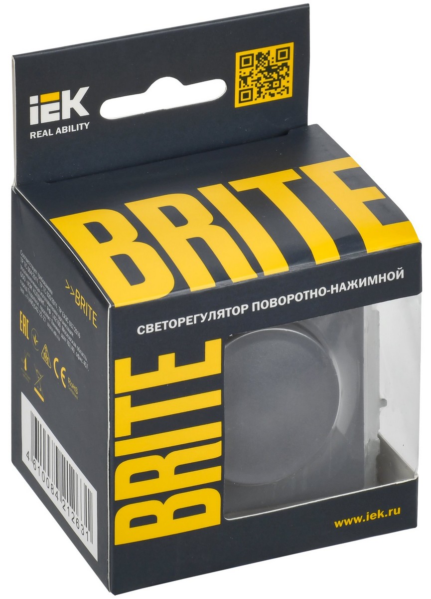 Светорегулятор IEK BRITE BASE Маренго пов-наж. 600Вт СС10-1-0-БрМ BR-D20-0600-K35