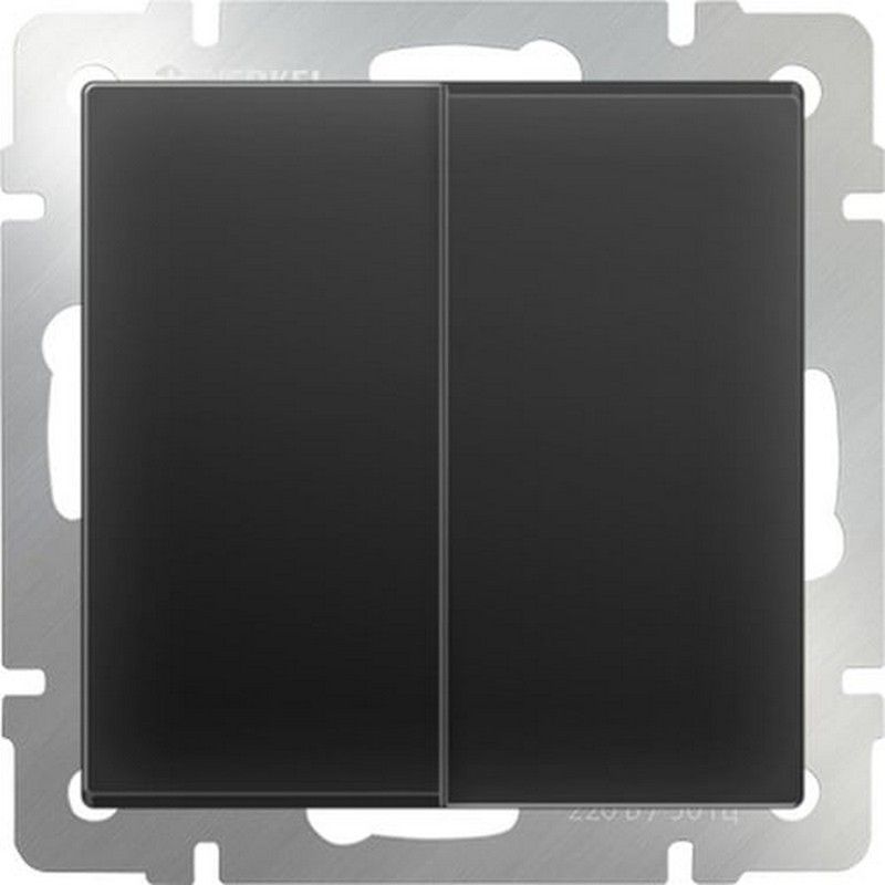 Werkel Черный матовый механизмы Выключатель Werkel двухклавишный черный матовый W1120008