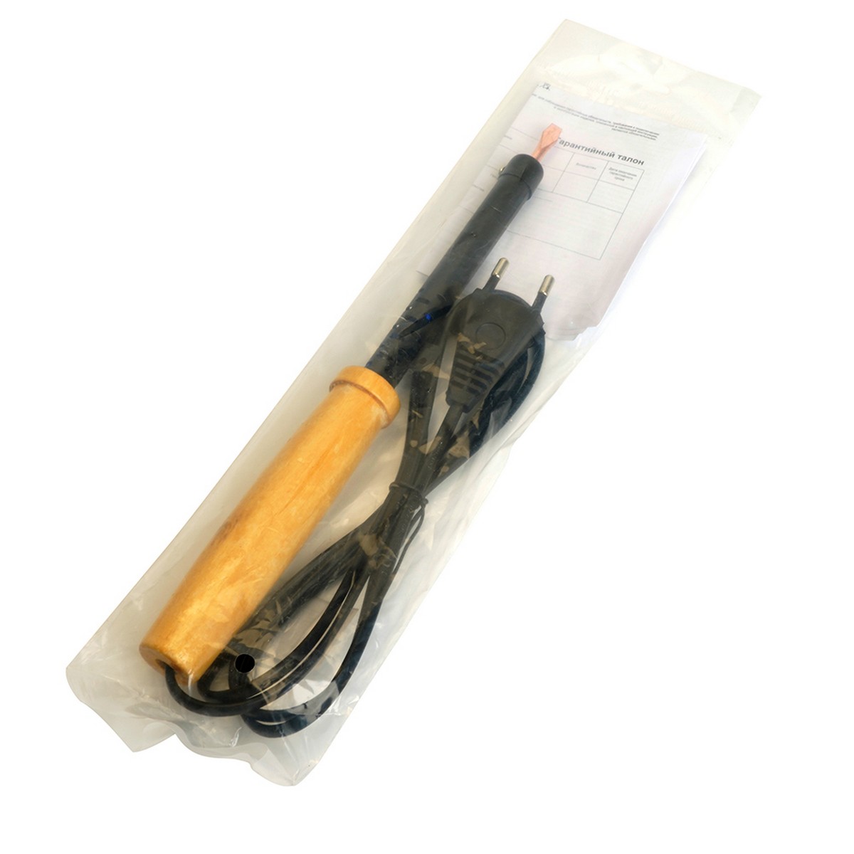 Паяльник STEKKER с деревянной ручкой 30W PLE110-30 49983 фото