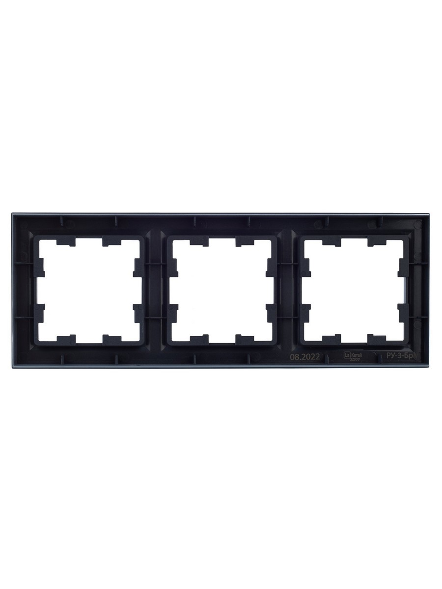 IEK Brite Рамки Рамка IEK BRITE 3-местная РУ-3-БрМ маренго BR-M32-K35