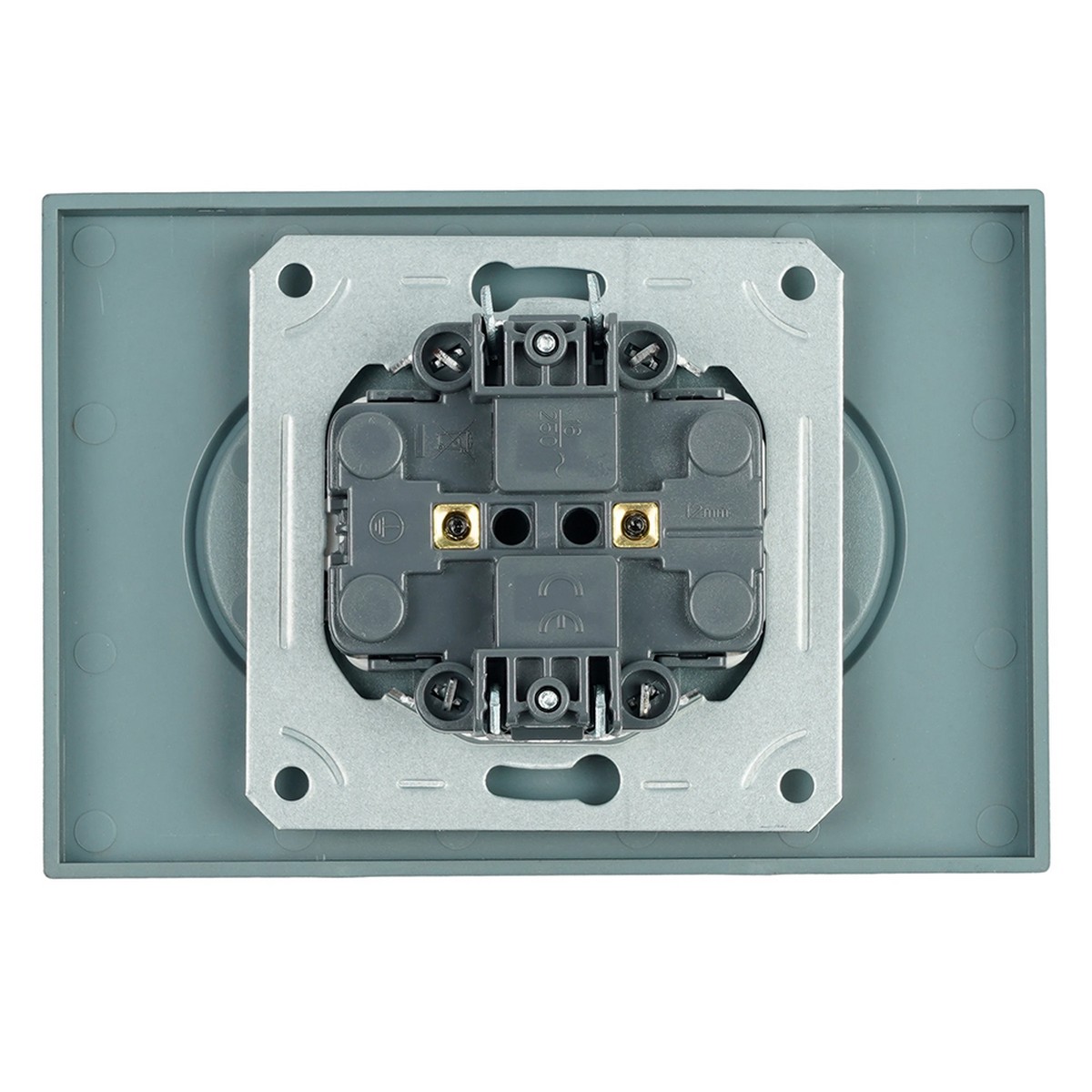 Розетка 2-ая с защитной шторкой б/з 16A STEKKER Эмили RST10-5116-09 антрацит soft touch 49929