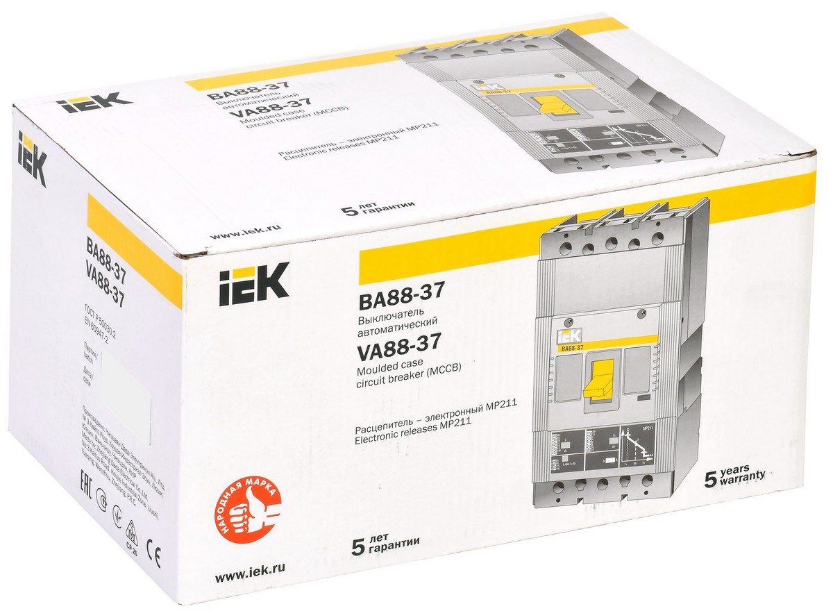 Автоматический выключатель IEK KARAT ВА88-37 3Р 400А 35кА с эл.расцеп.MP 211 SVA41-3-0400