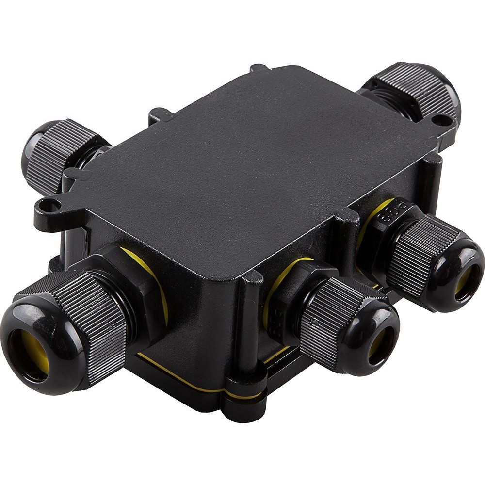 Коробка распределительная STEKKER LD525 водонепроницаемая на 5 выходов 450V 140х100х36 черный 49189