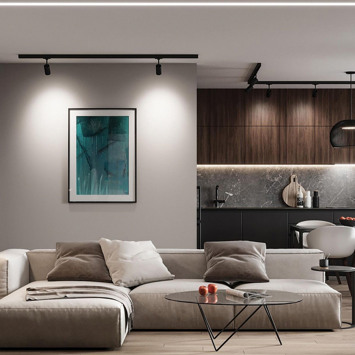 Трековые светодиодные светильники Светодиодный светильник Feron AL103 трековый на шинопровод 30W 2700K 35 гр. черный, 3х фазный MarketBright 51004 