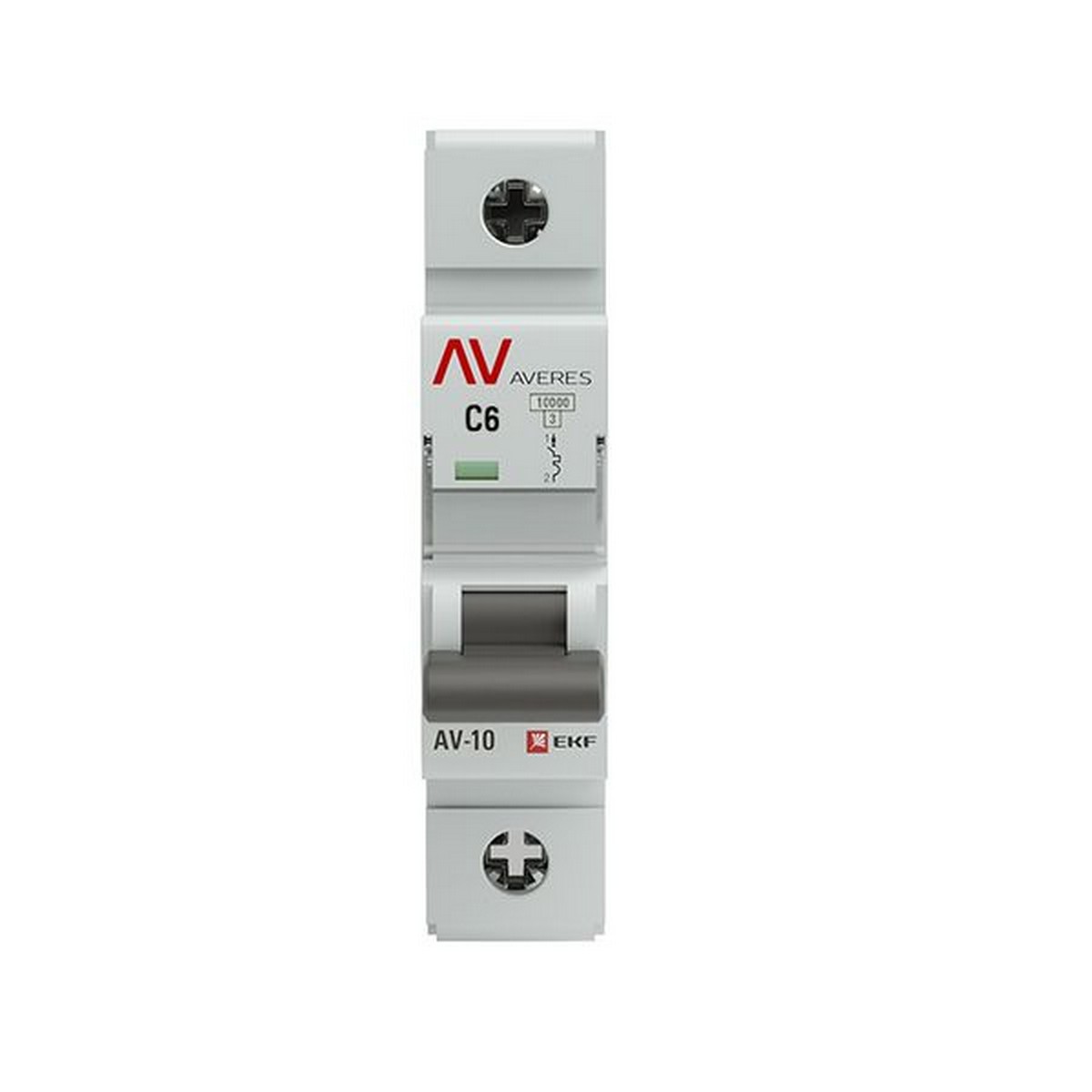 Автоматический выключатель EKF AVERES AV-10 (С) 1P 6А 10kA mcb10-1-06C-av