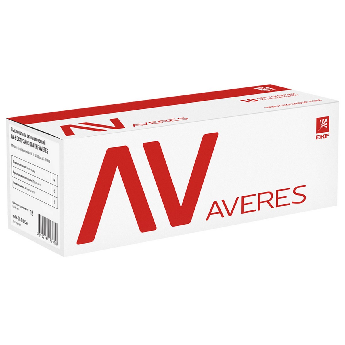 2 полюсные (двухполюсные) Автоматический выключатель EKF AVERES AV-6 DC 2P 4A (C) 6kA mcb6-DC-2-04C-av 