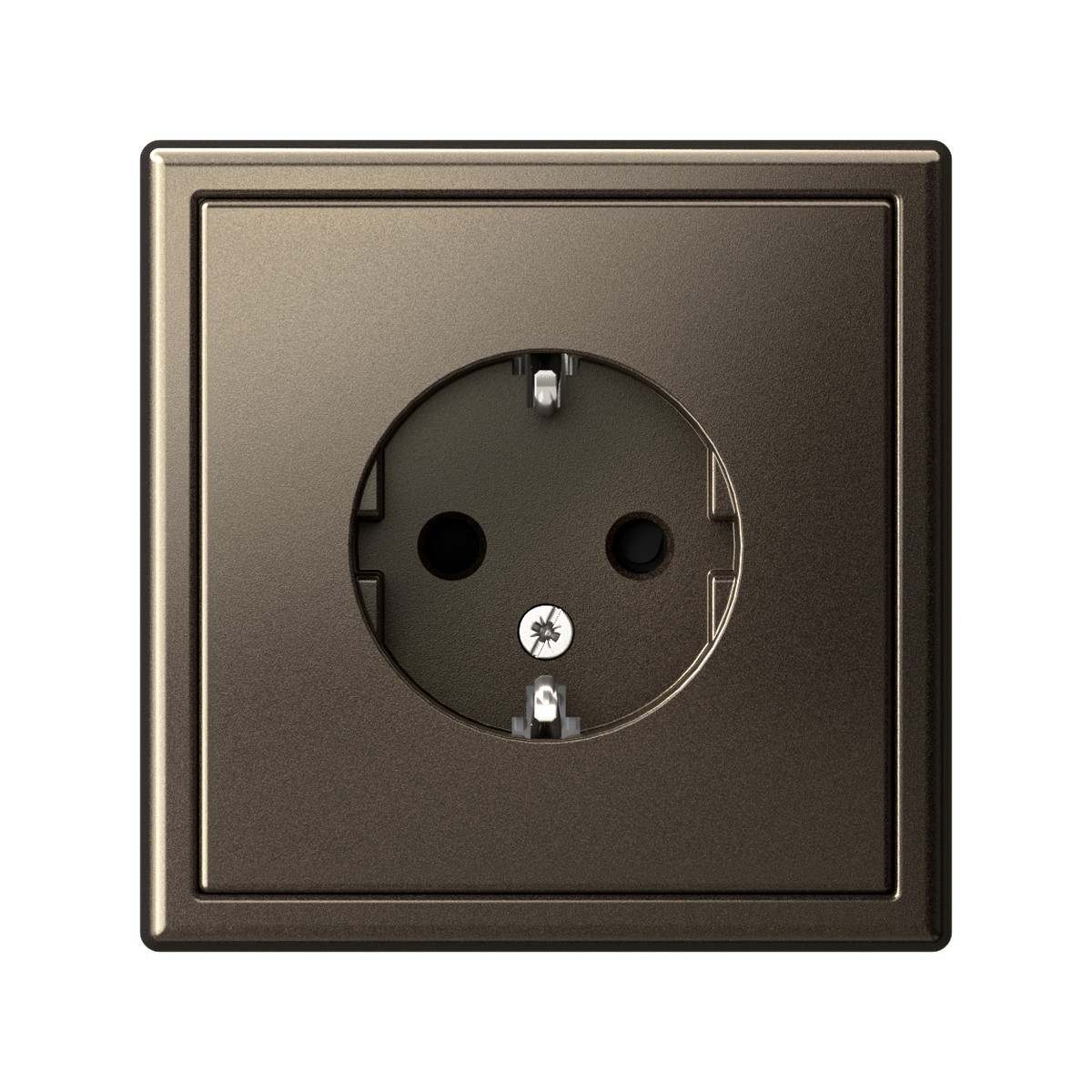 Розетка Systeme Electric ArtGallery Мокко с заземлением со шторками 16А GAL000645