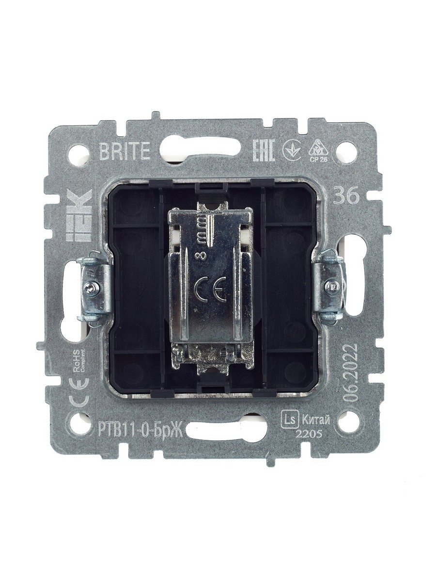 IEK Brite Жемчуг Розетка IEK BRITE TV оконечная РТВ11-0-БрЖ жемчуг BR-A10-O-K36