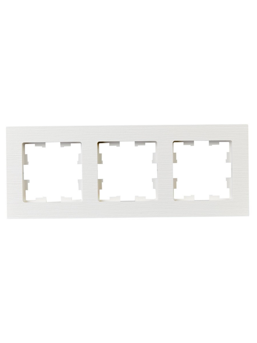IEK Brite Рамки Рамка IEK BRITE DECOR Белый рифленый 3-м РУ-3-Бр BR-M32-51-K01