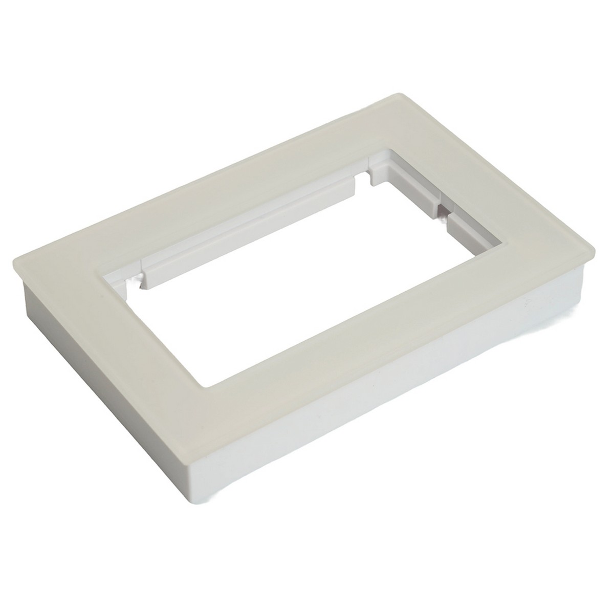 Катрин - Розетки и выключатели Stekker Рамка 2-местная (без перемычки) стекло STEKKER GFR00-7012-01 серия Катрин белый 49599