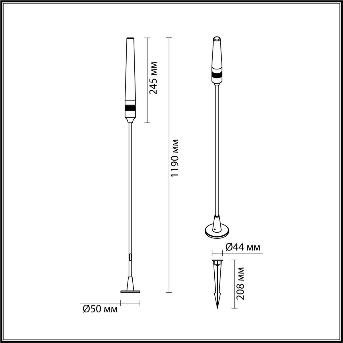 Уличные светильники столб Уличный светильник ODEON LIGHT 7020/4GB CANNA LED 
