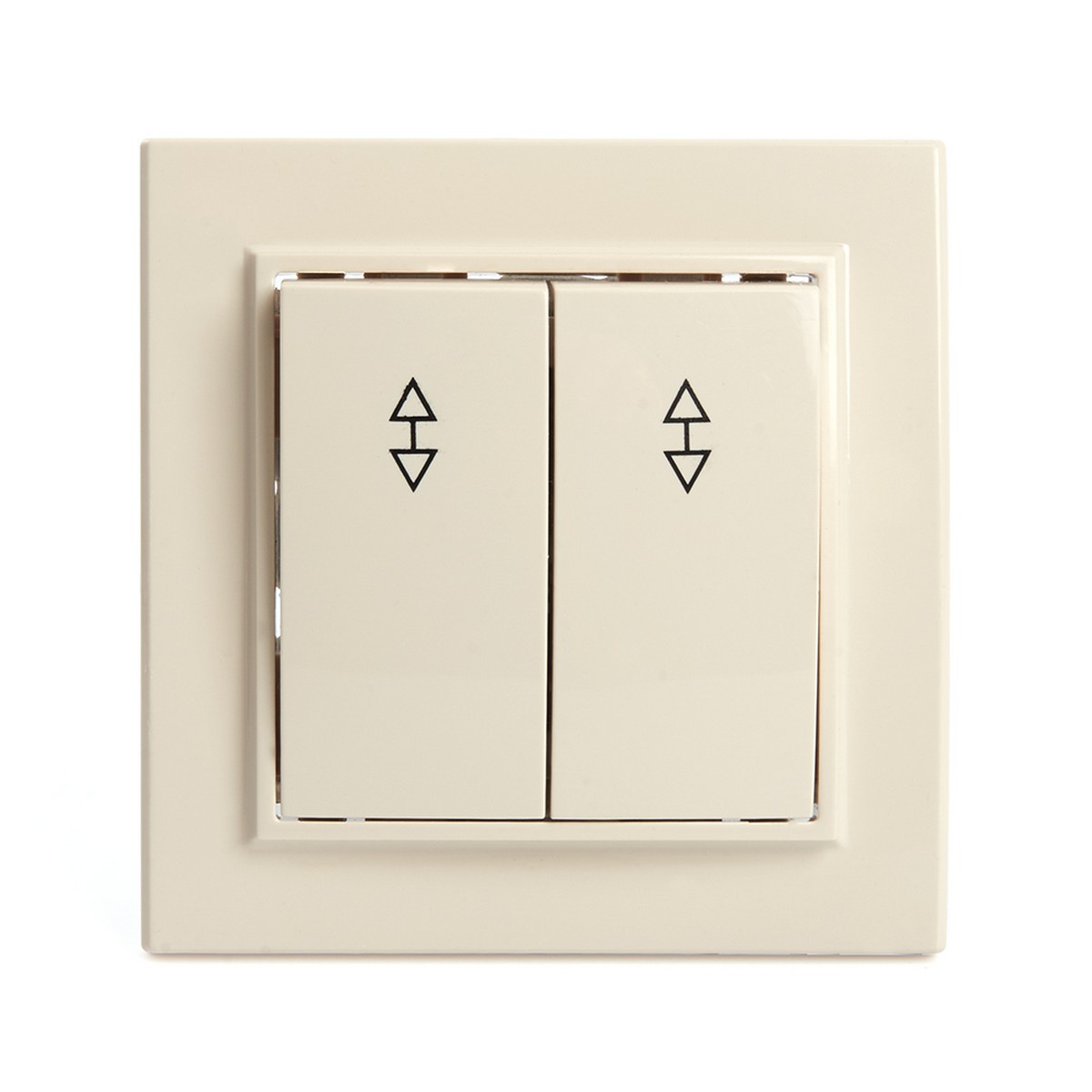Эрна - Розетки и выключатели Stekker Переключатель 2-клавишный STEKKER PSW10-9008-02 10А Эрна слоновая кость с рамкой 39920
