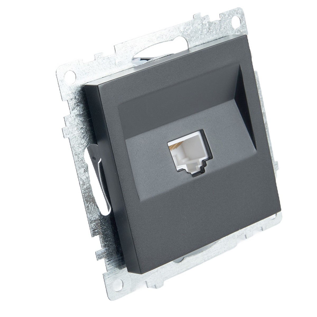 Катрин - Розетки и выключатели Stekker Розетка компьютерная 1-местная RJ-45 STEKKER GLS00-7107-05 Катрин черный 39613