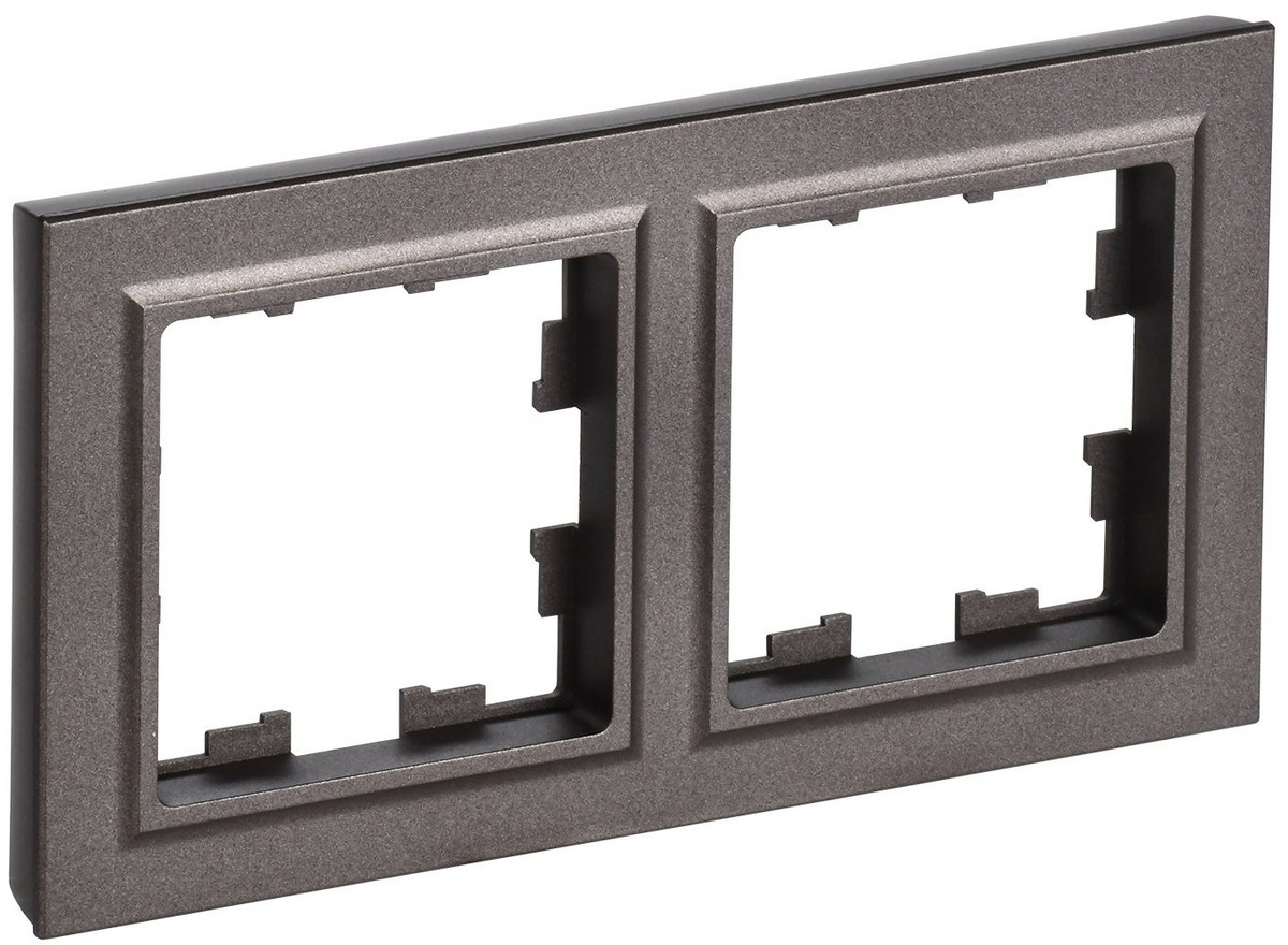 Рамка IEK BRITE 2-местная IP44 РУ-2-БрТБ-44 темная бронза BR-M22-44-K45