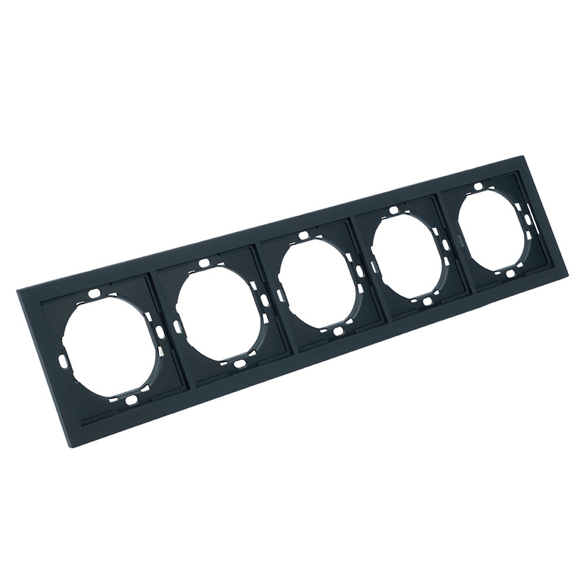 Мия - Розетки и выключатели Stekker Рамка 5-местная STEKKER Мия PFR00-3005-05 черный бархат 50465