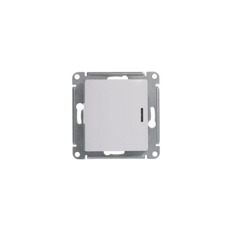 Переключатель Systeme Electric Glossa Белый 1-клавишный с подсветкой, сх.6а GSL000163
