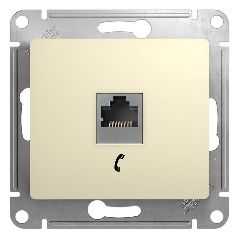 Розетка телефонная Systeme Electric Glossa Бежевый RJ11 GSL000281T